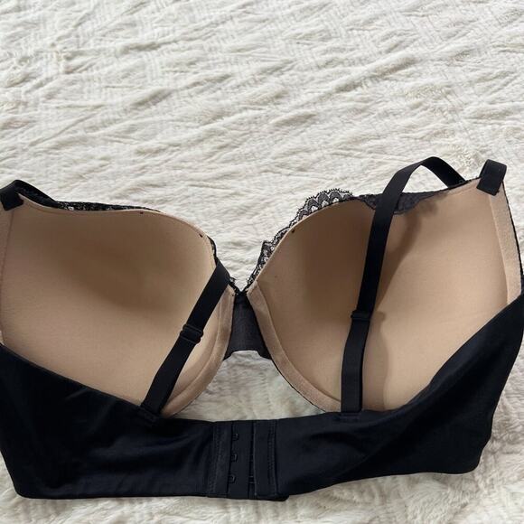 Maidenform Love the Lift Smoothing Black Lace Demi Push-up Bra 38D - Picture 5 of 6